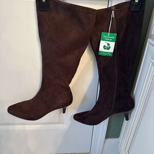 Impo Chocolate Heeled Boots Stretch